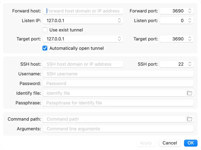 macSvn ssh tunnel